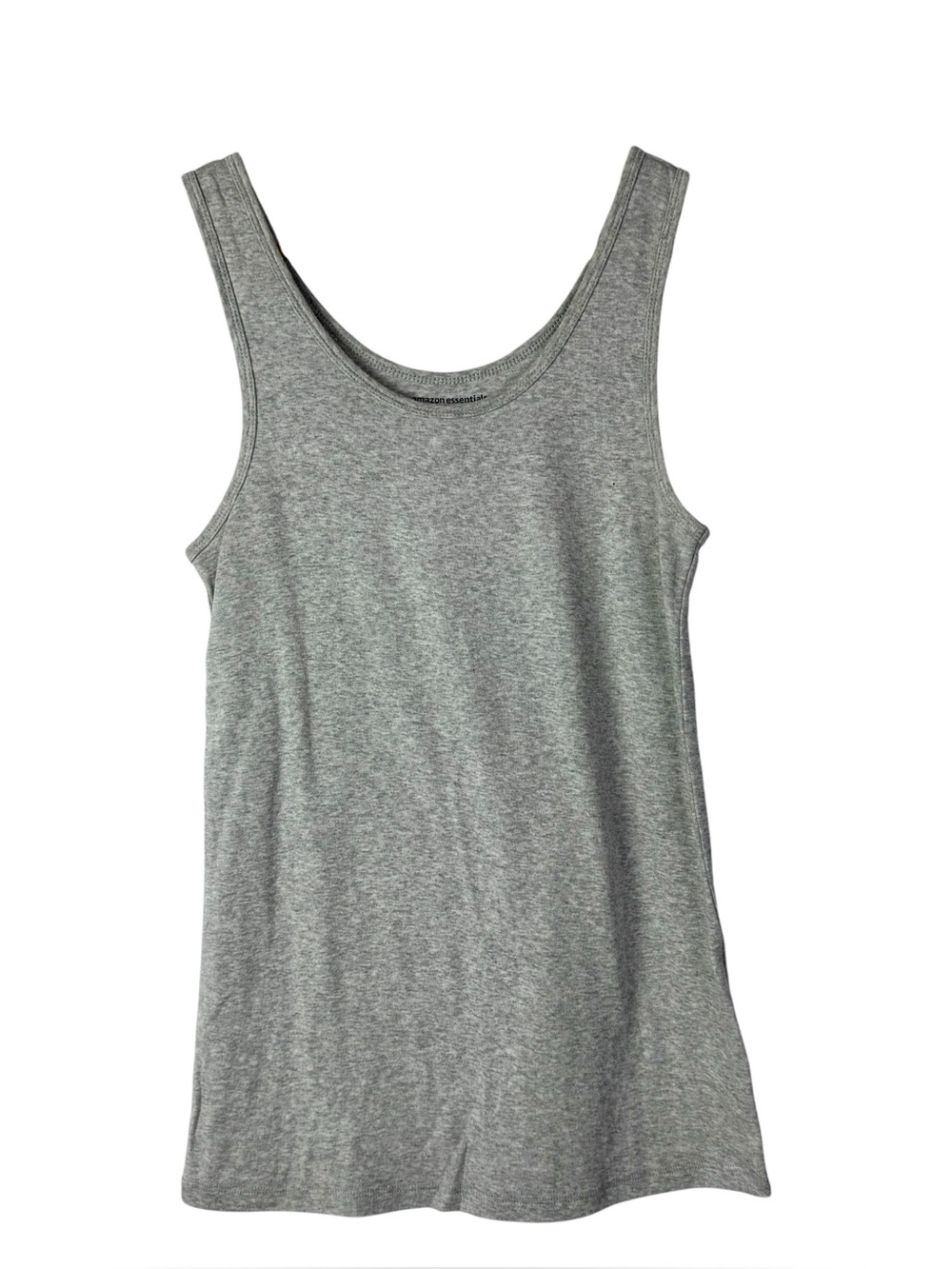 Amazon Essentials Light Gray Scoop Neck Fitted Tank Top M